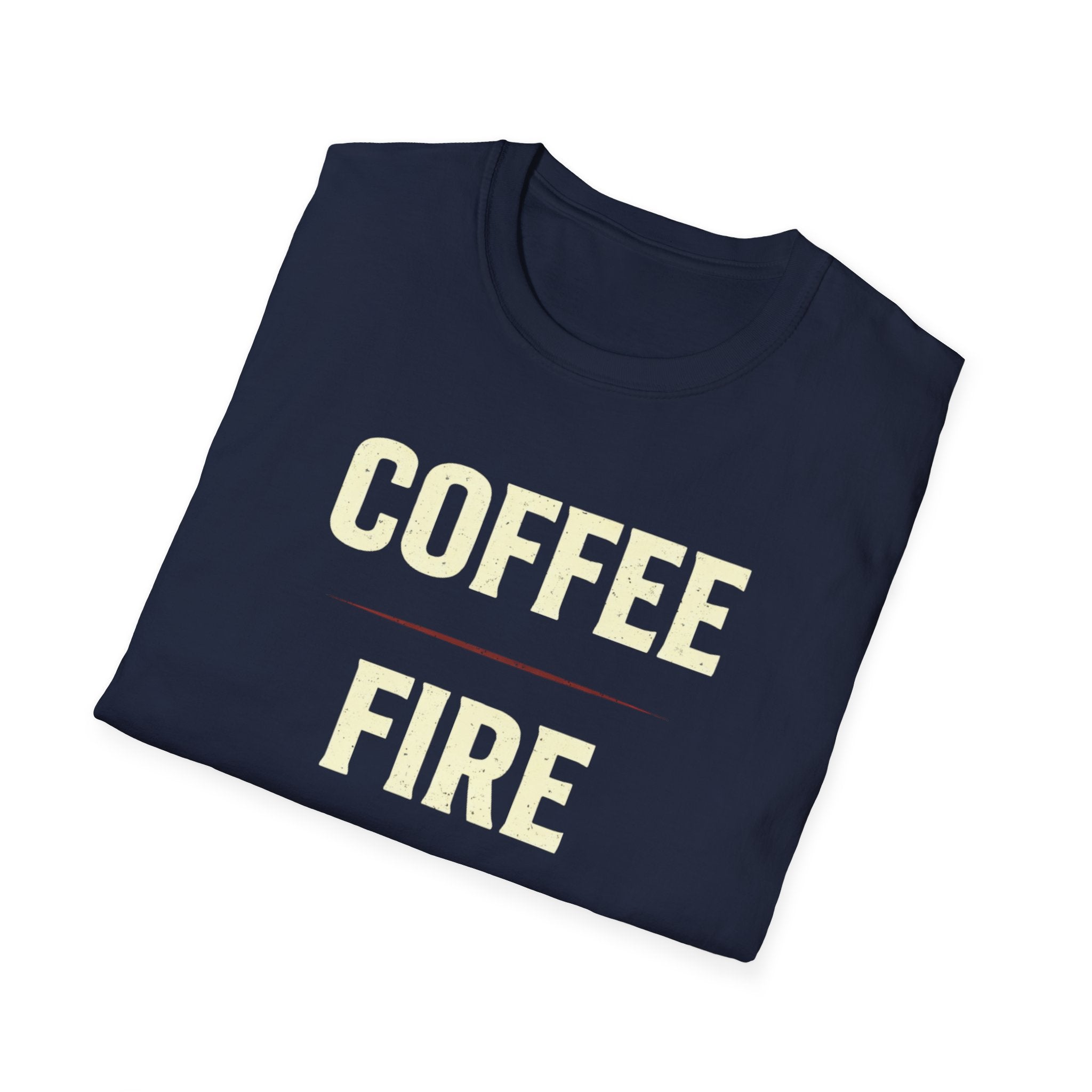Coffee Fire Repeat - Bold Text T-Shirt