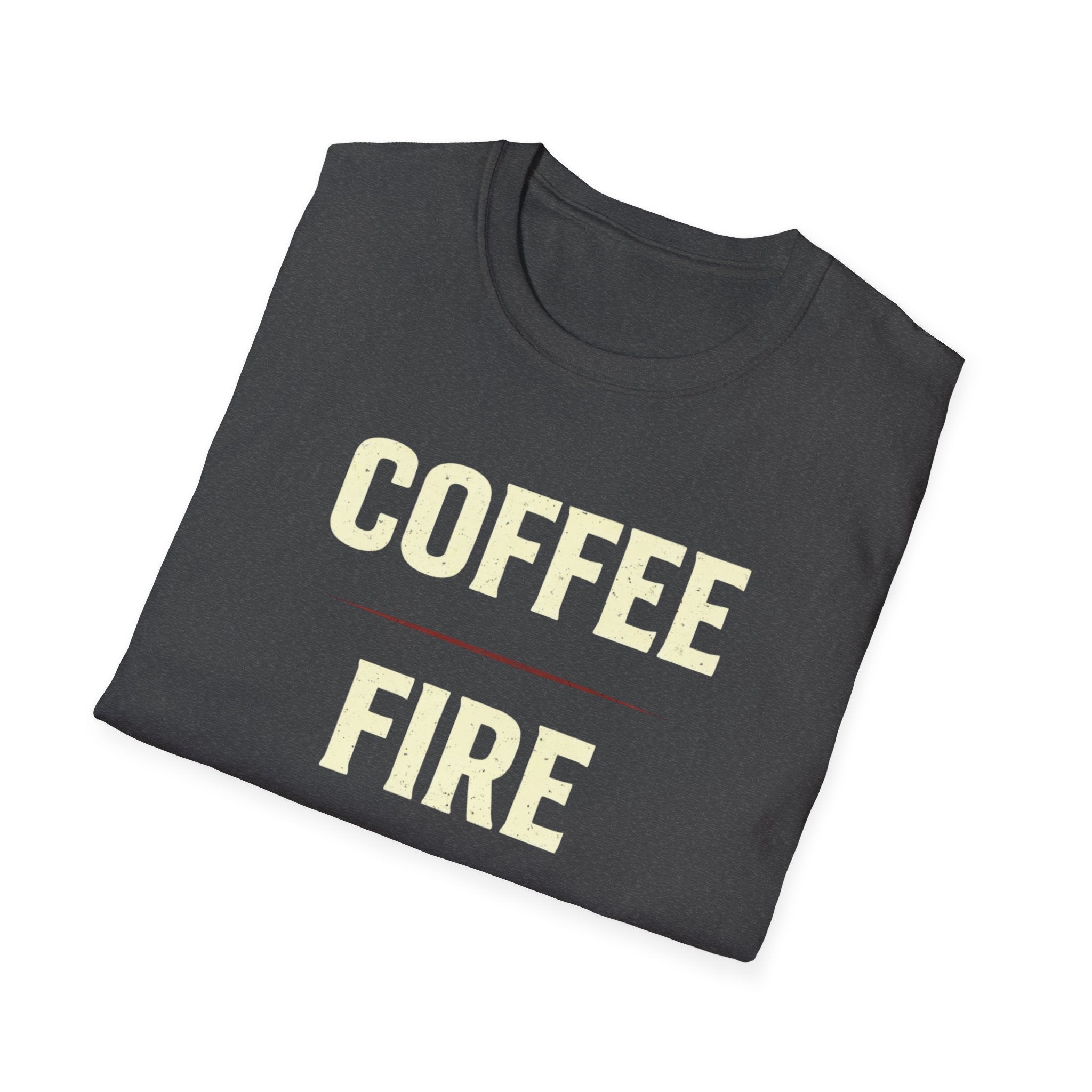 Coffee Fire Repeat - Bold Text T-Shirt