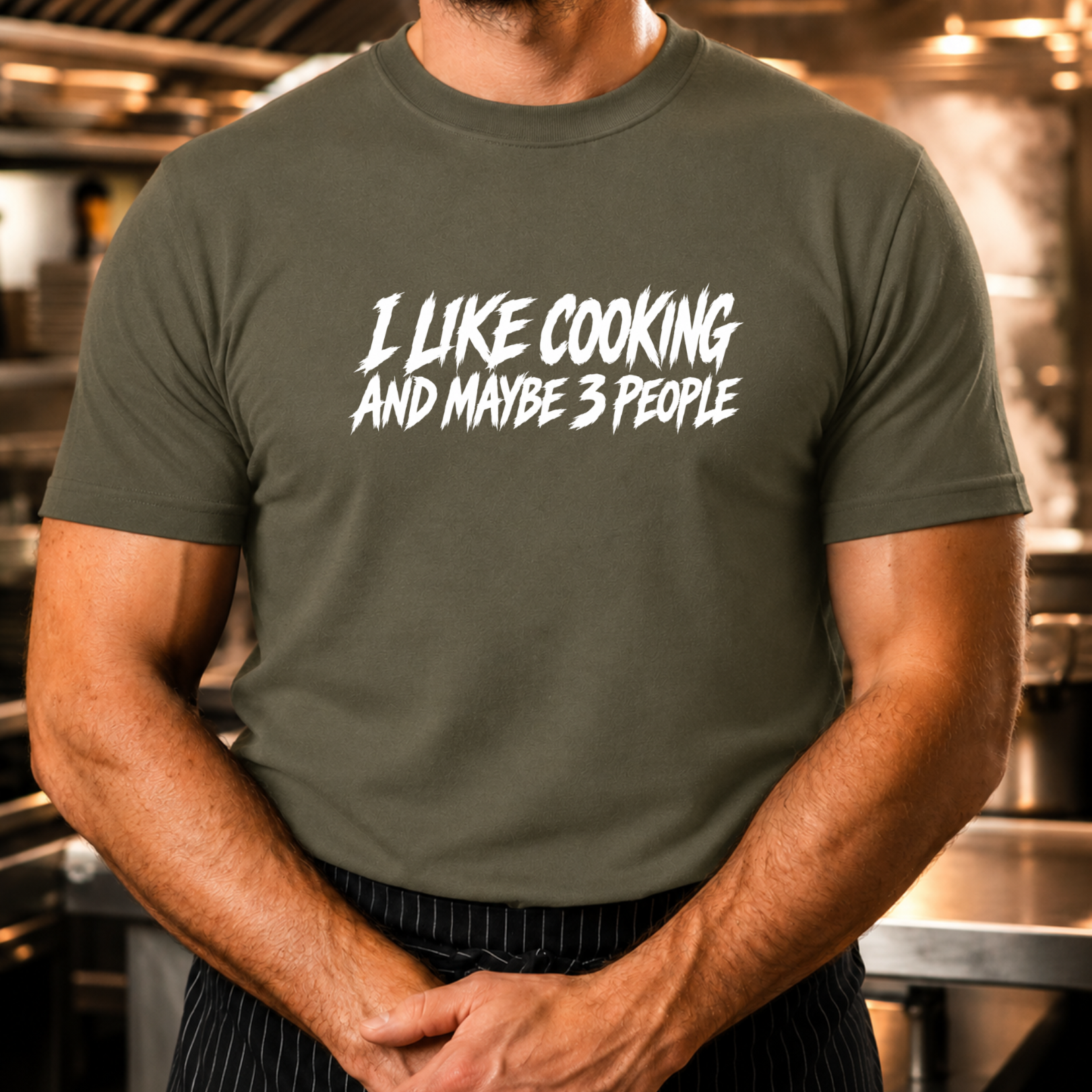 I Like Cooking.. Paintbrush Text T-Shirt