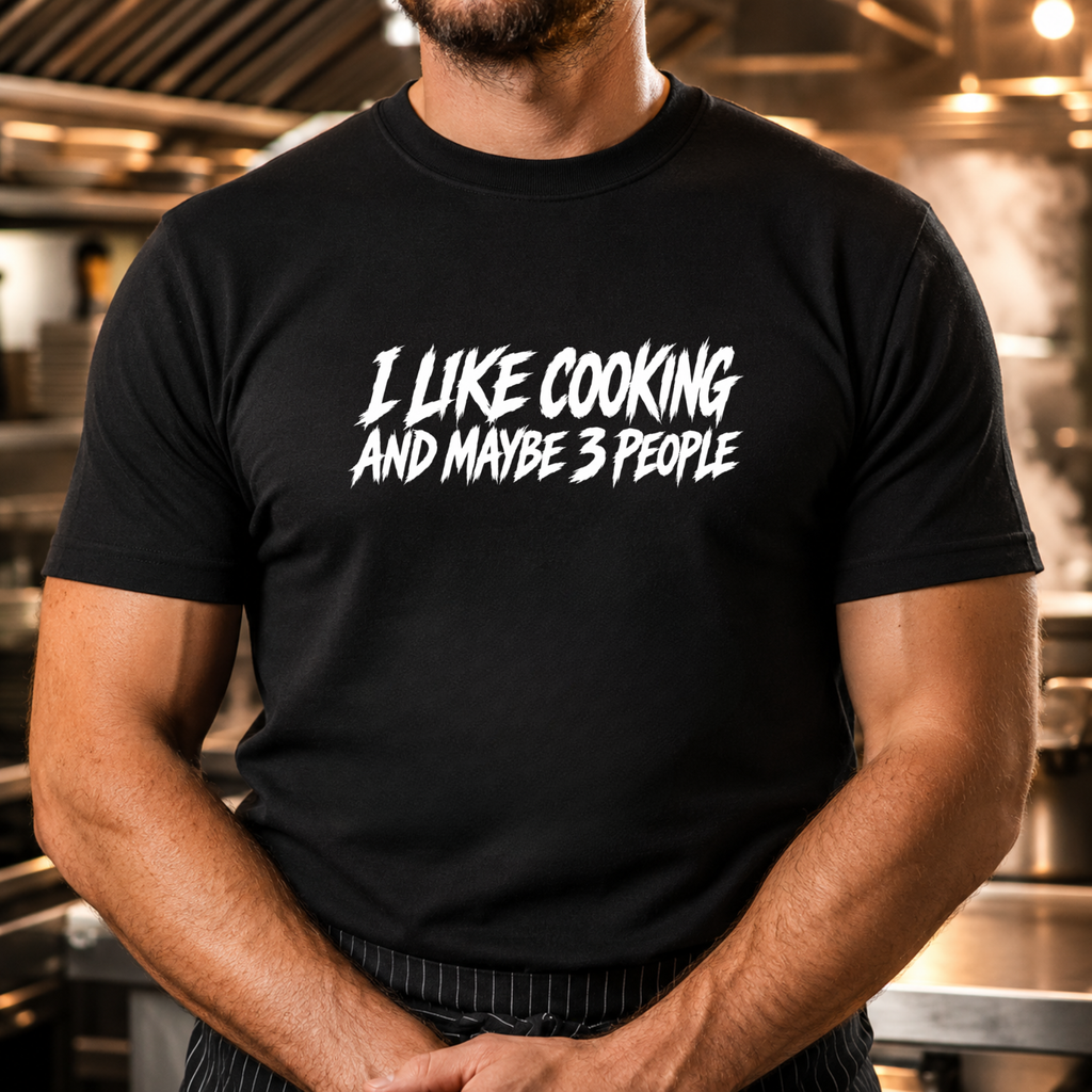 I Like Cooking.. Paintbrush Text T-Shirt