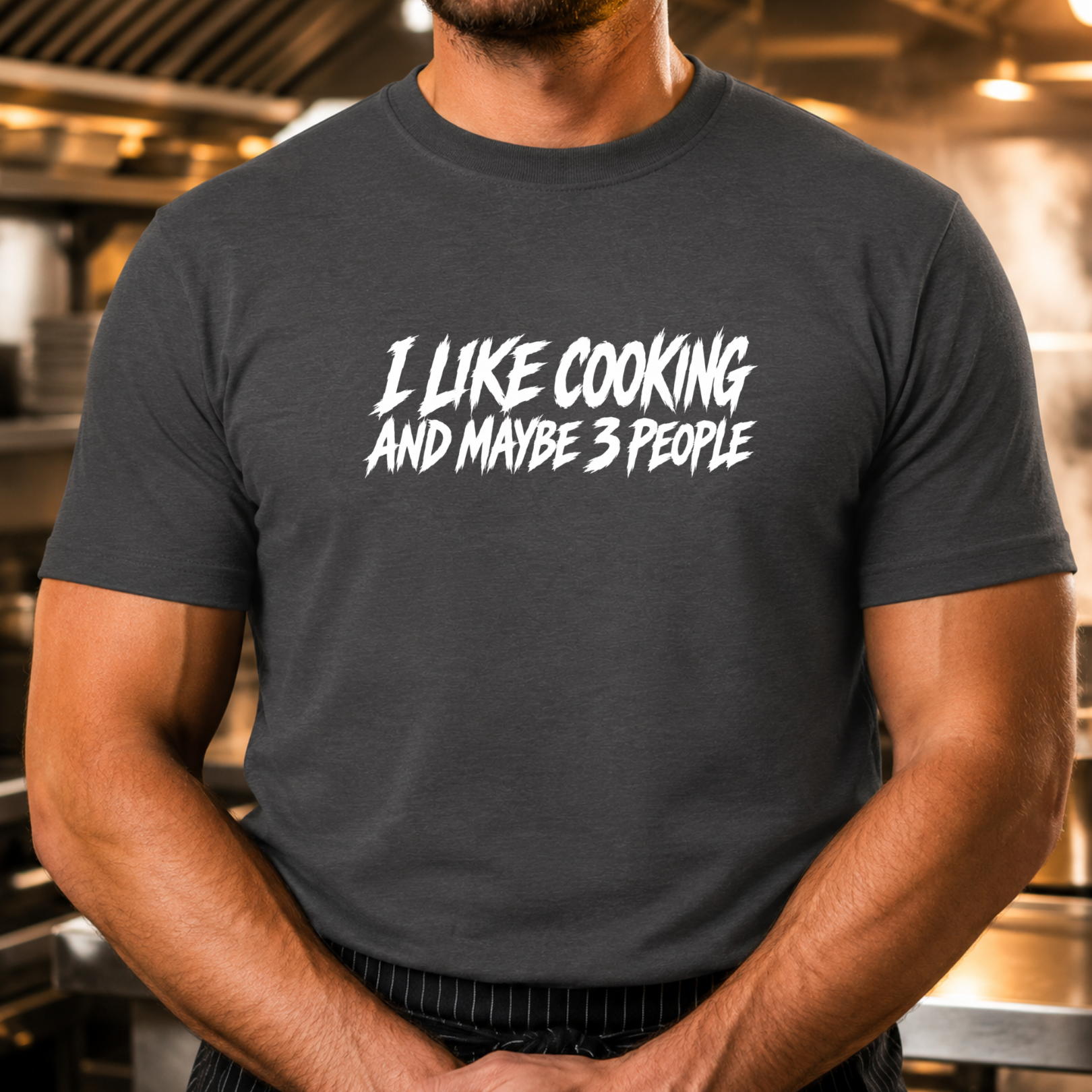 I Like Cooking.. Paintbrush Text T-Shirt