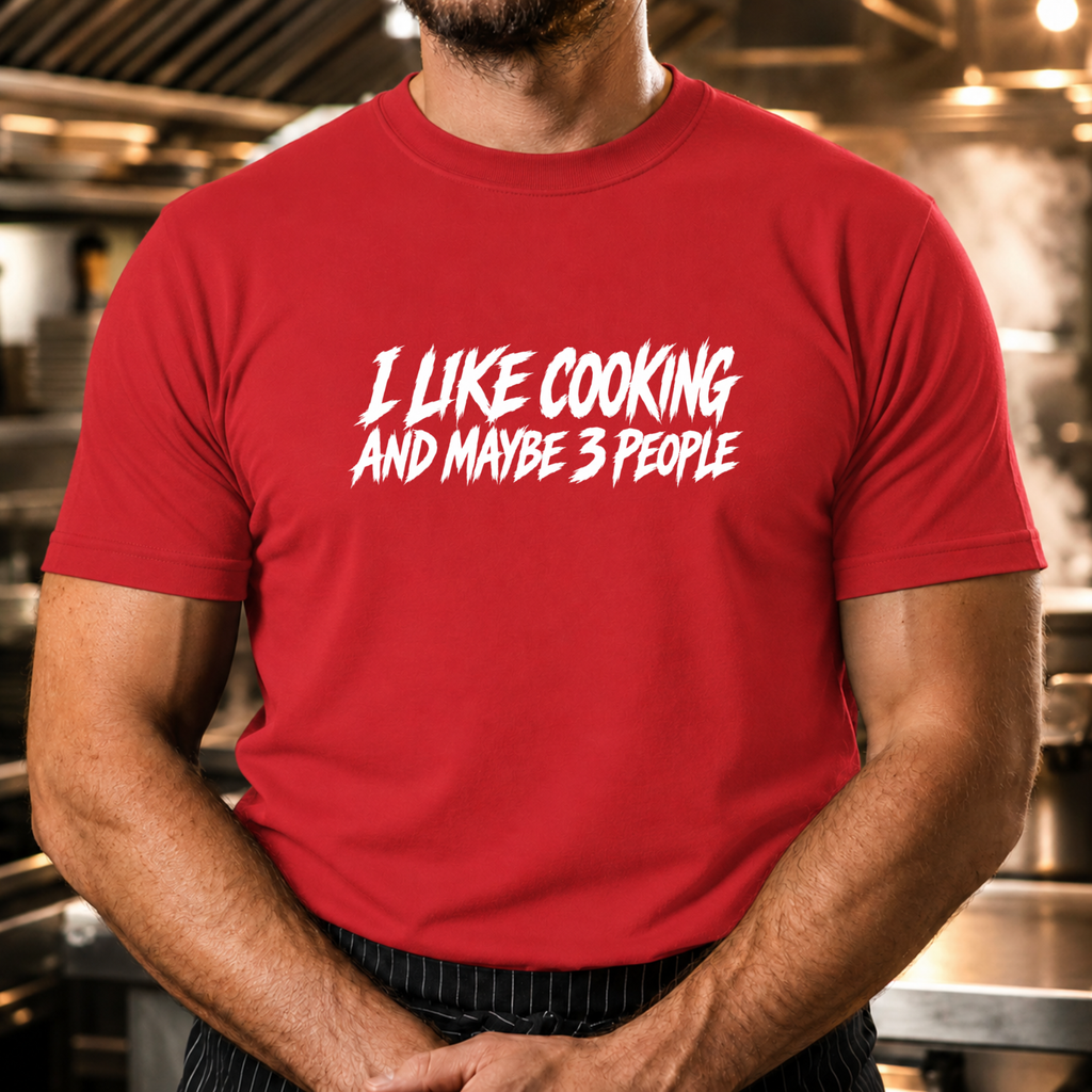 I Like Cooking.. Paintbrush Text T-Shirt