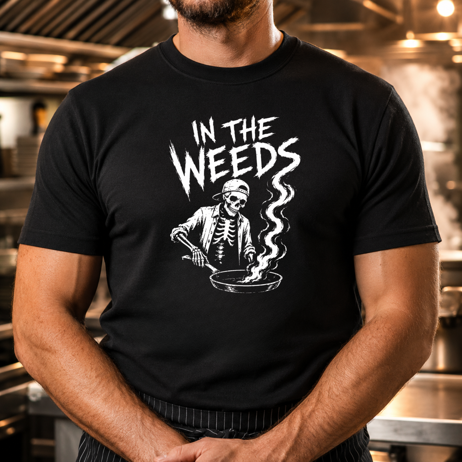 Weeds - Skeleton & Frying Pan T-Shirt