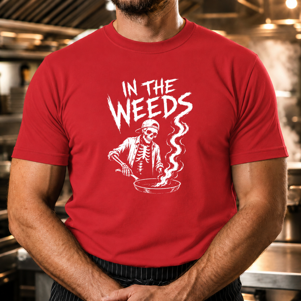 Weeds - Skeleton & Frying Pan T-Shirt