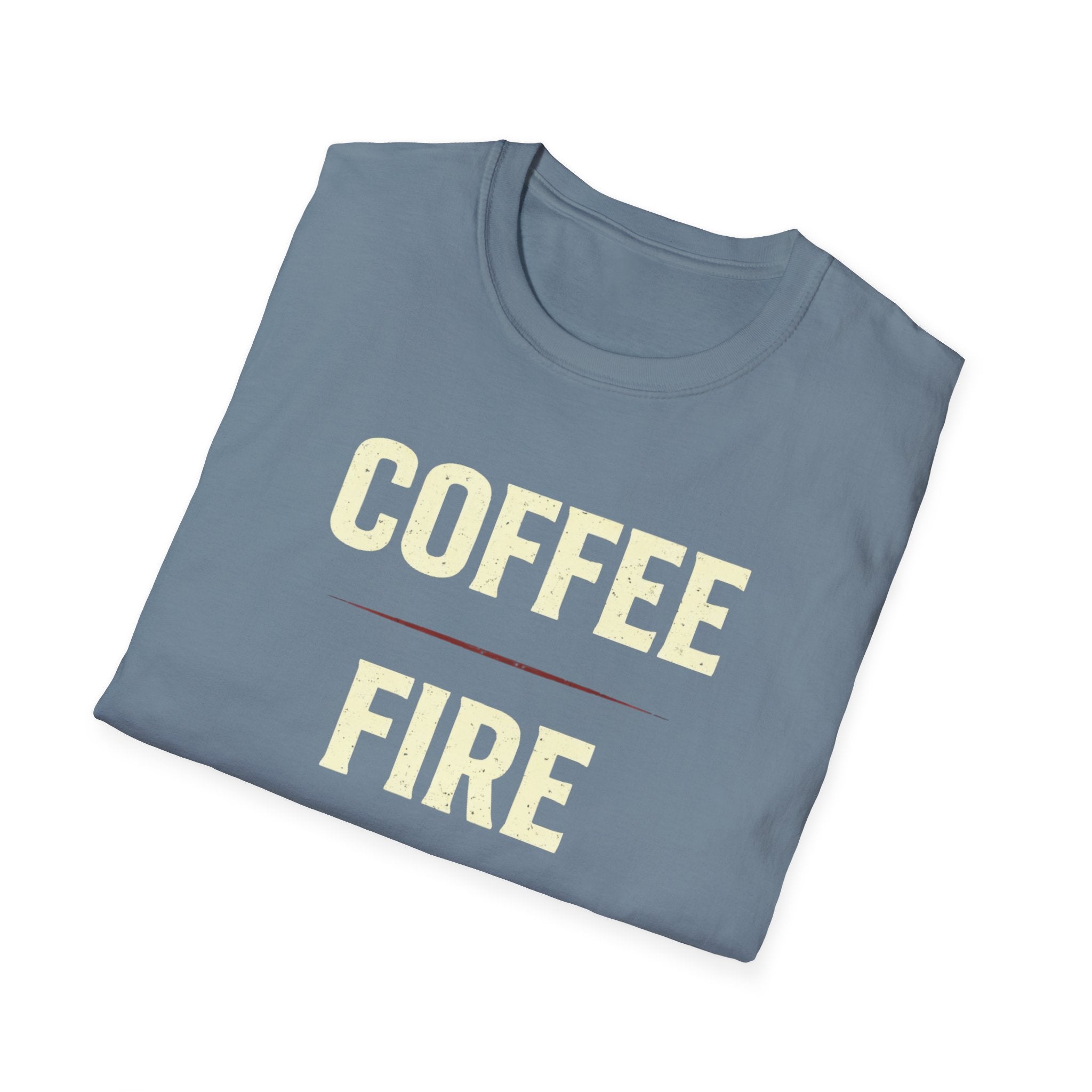 Coffee Fire Repeat - Bold Text T-Shirt