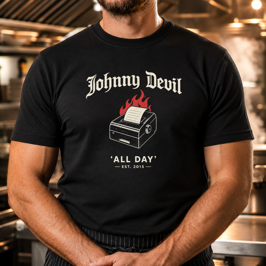 All Day - Ticket Printer JD Gothic Tshirt