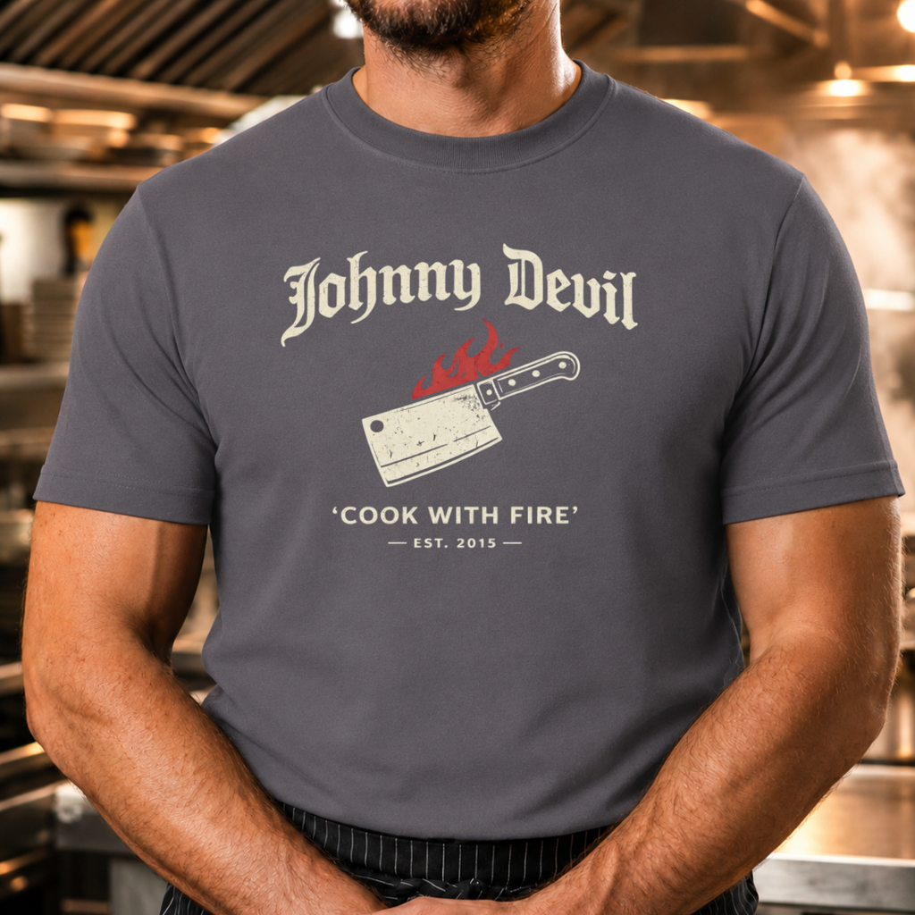 Cook with Fire - Gothic Style Cleaver T-Shirt