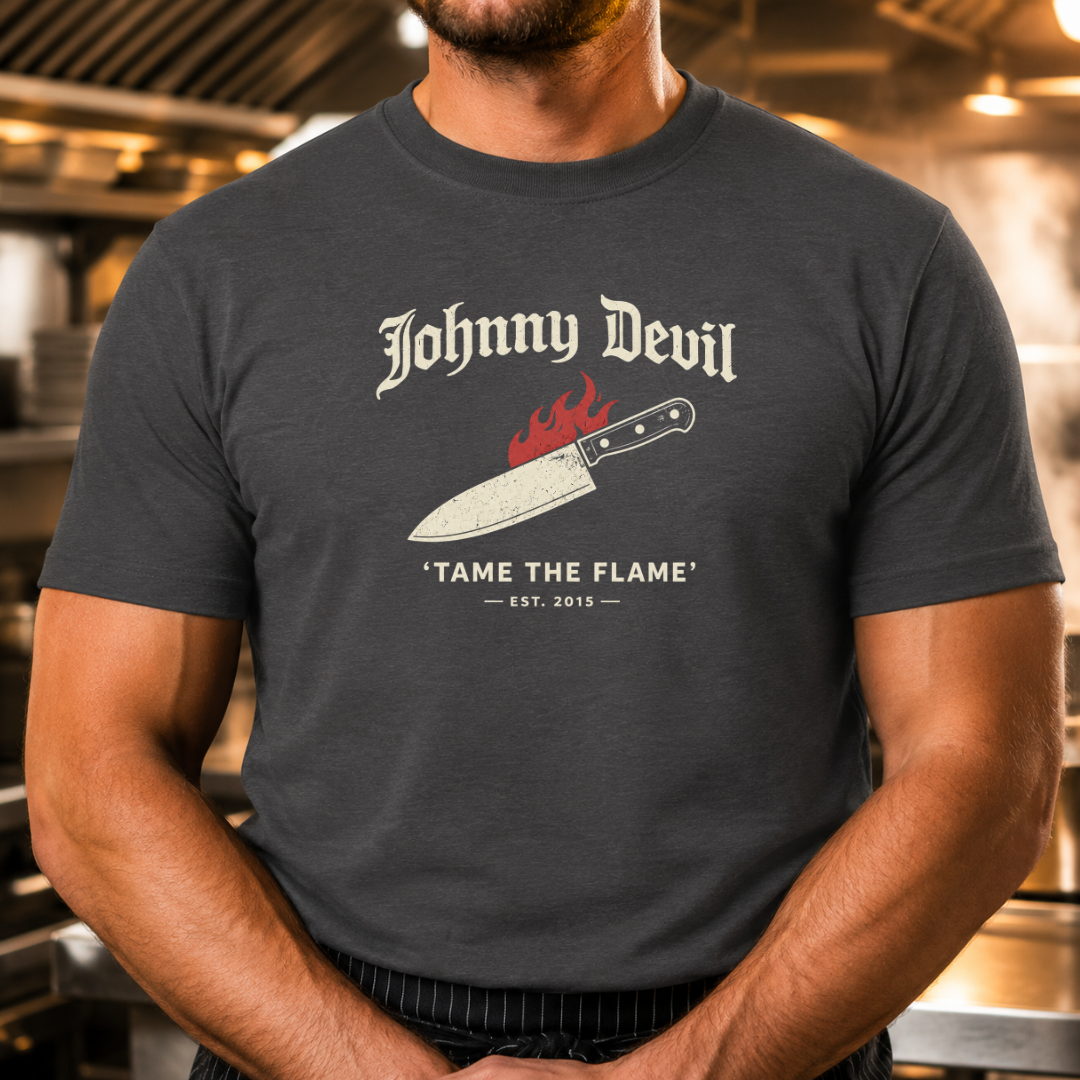 Tame the Flame - Chef Knife JD Gothic Tshirt