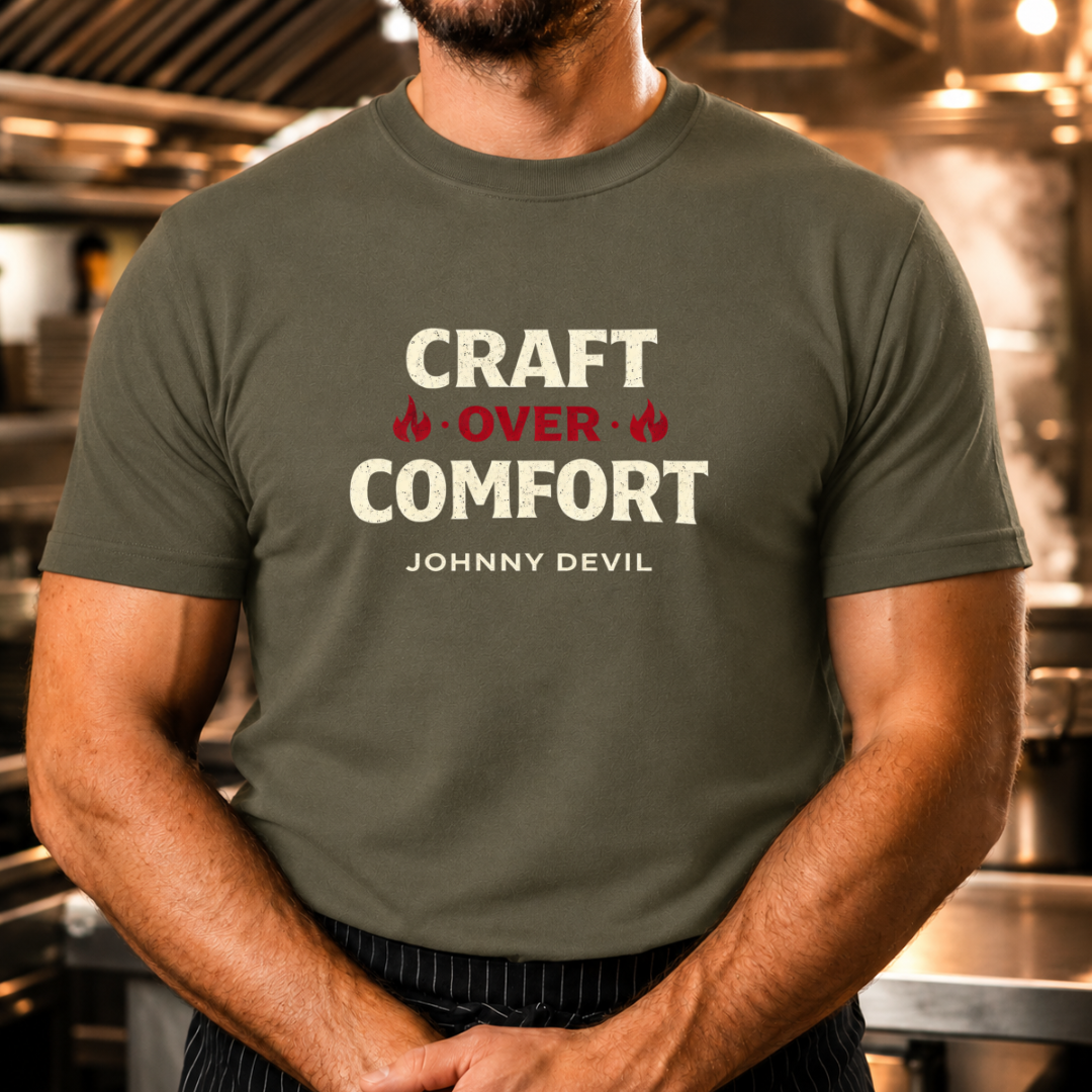 Craft Over Comfort - Bold Text T-Shirt