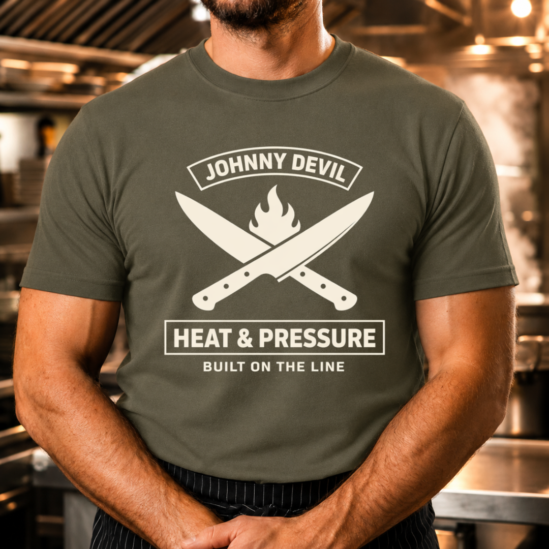 Heat & Pressure - Crossed Knives T-Shirt