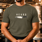 'Heard' Horizontal Chef Knife Tshirt