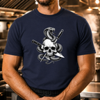 Skull, Snake, Steel, Chef Knife Tshirt