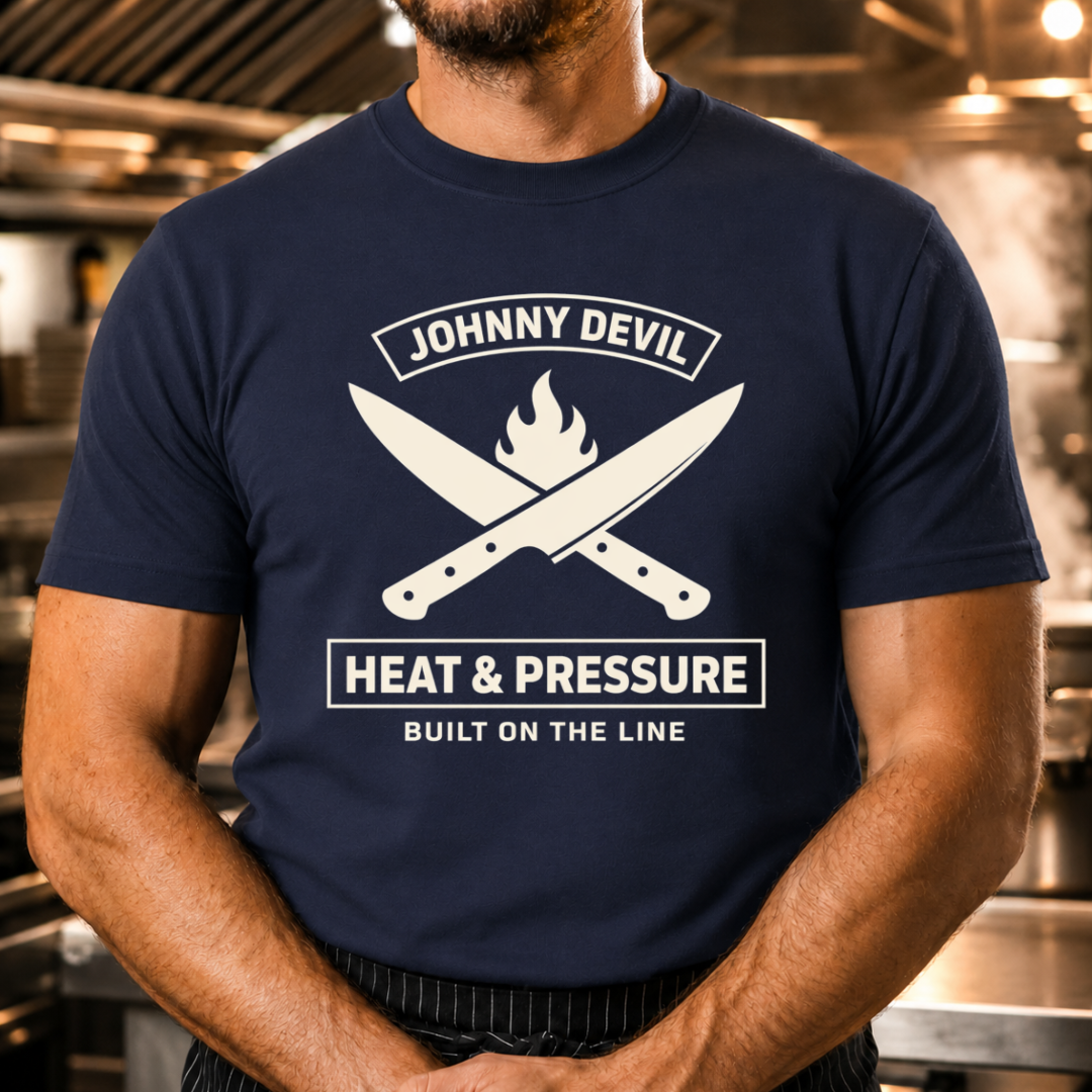 Heat & Pressure - Crossed Knives T-Shirt