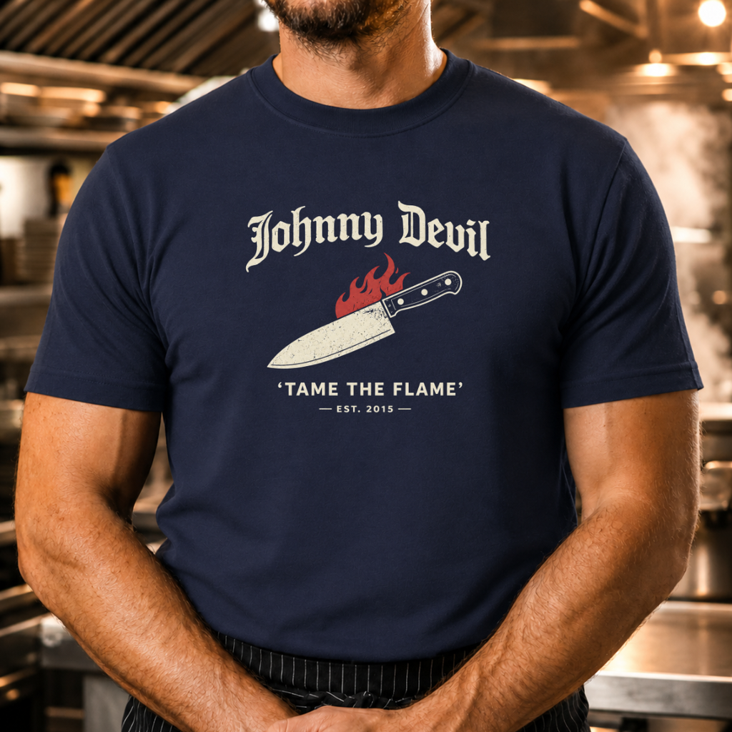 Tame the Flame - Chef Knife JD Gothic Tshirt