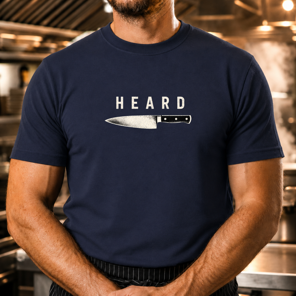 'Heard' Horizontal Chef Knife Tshirt