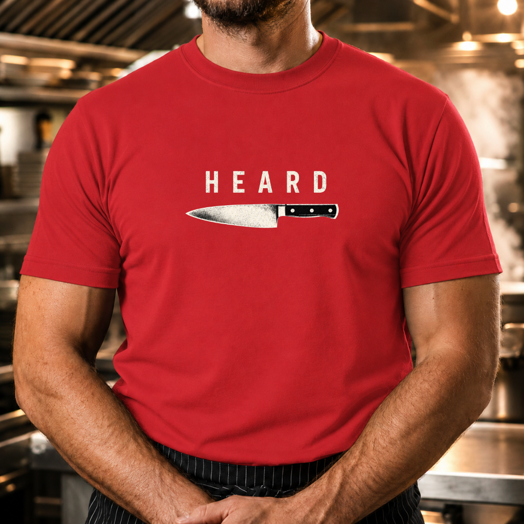 'Heard' Horizontal Chef Knife Tshirt