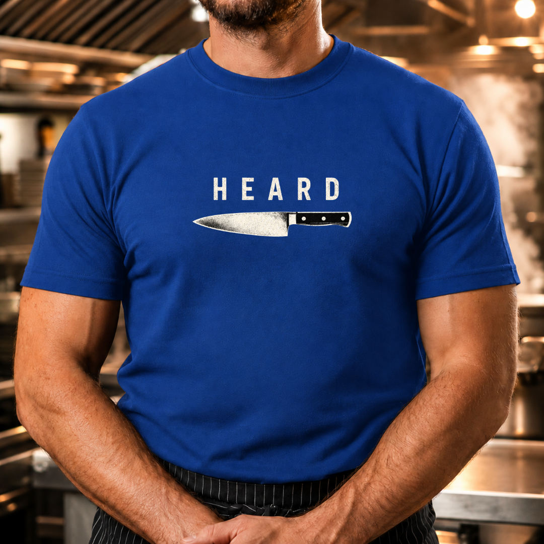 'Heard' Horizontal Chef Knife Tshirt