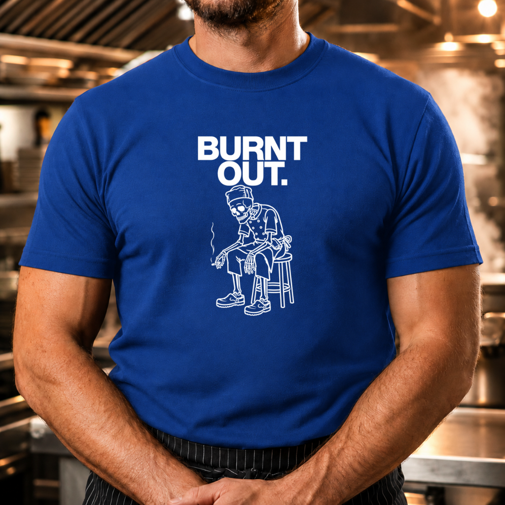 Burnt Out. Slouching Chef Tshirt